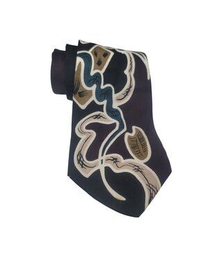 Burma Bibas Circa 1920 Mens All Silk Tie Handmade Abstract Design By Bachrach